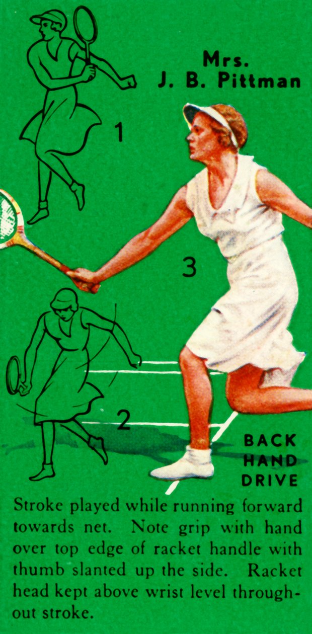 Paní J. B. Pittman - Backhand Drive, c1935. od Unbekannt