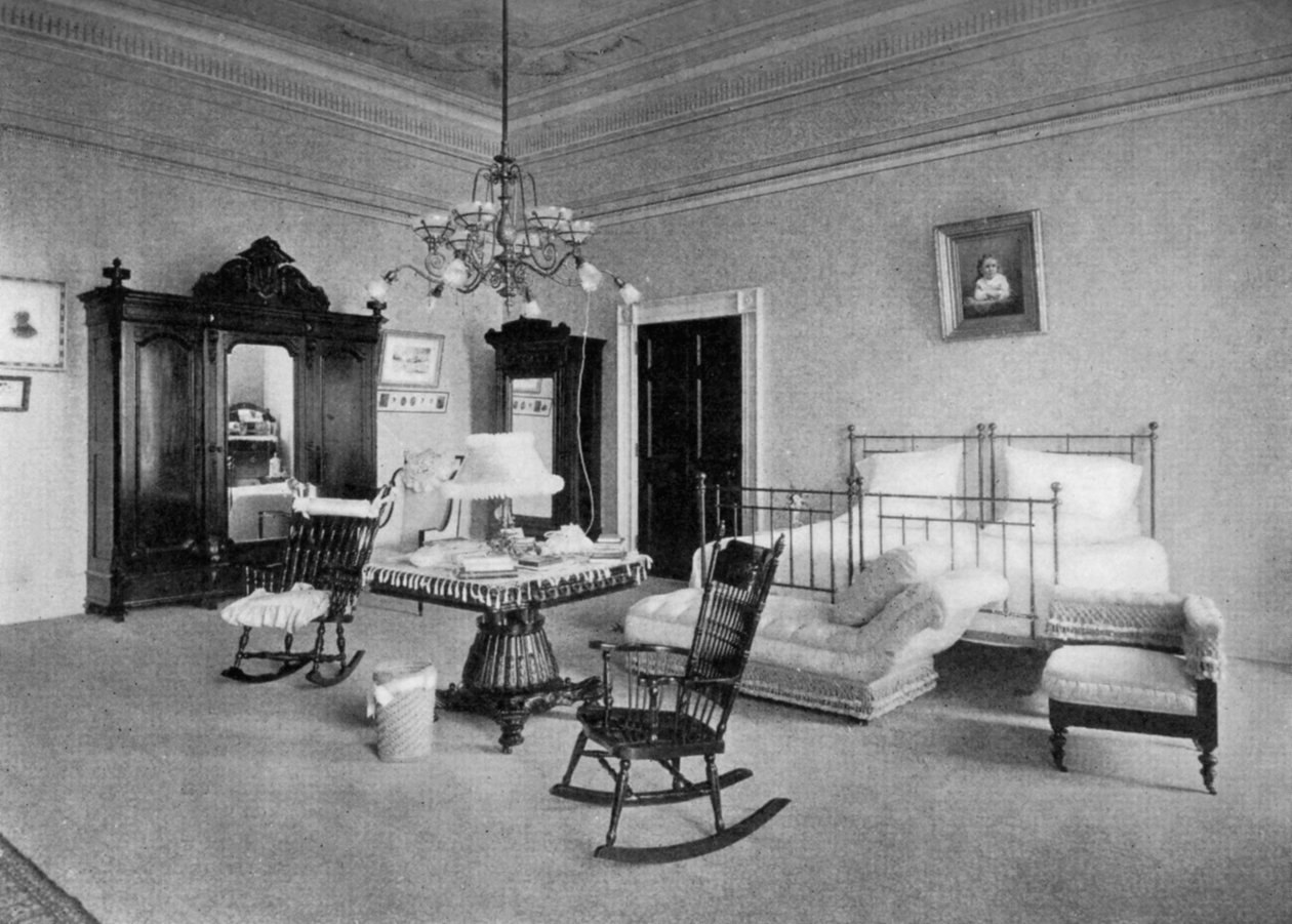 Ložnice paní McKinleyové v Bílém domě, Washington DC, USA, 1908 od Unbekannt