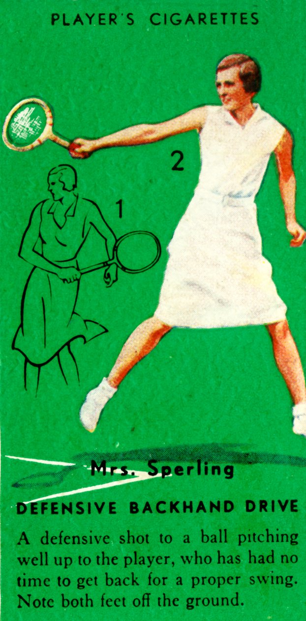 Paní Sperlingová - Obranný backhand Drive, c1935. od Unbekannt