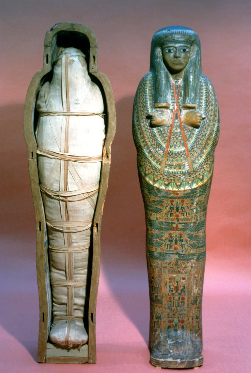 Mumie a rakev, egyptská, 21. dynastie od Unbekannt