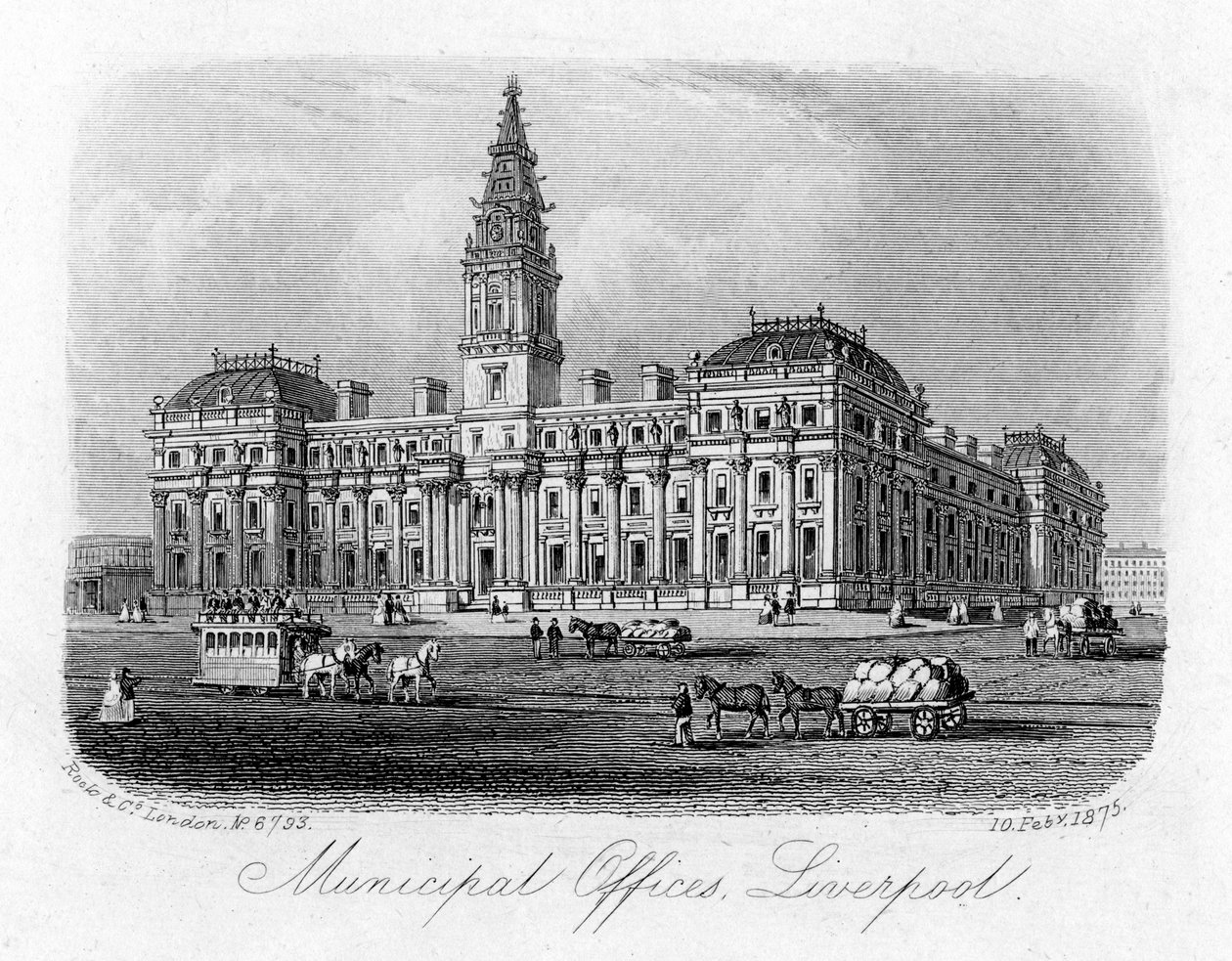 Městské úřady, Liverpool, 10. února 1875 od Unbekannt