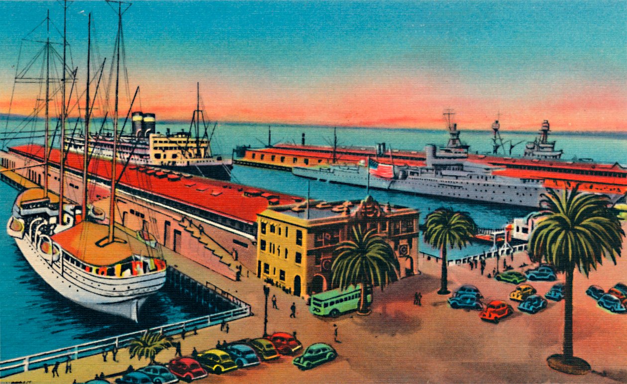 Městská mola. San Diego, Kalifornie, c1941 od Unbekannt
