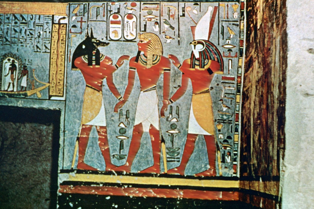 Nástěnná malba z hrobek vznešených, Théby, Luxor, Egypt od Unbekannt