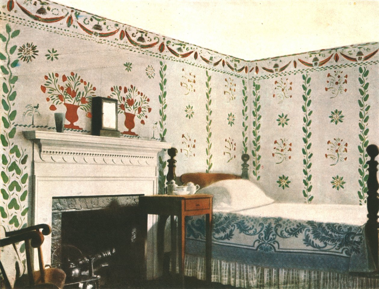 Nástěnná malba v místnosti v Bois House, Riverton, Connecticut, USA, 1928. od Unbekannt