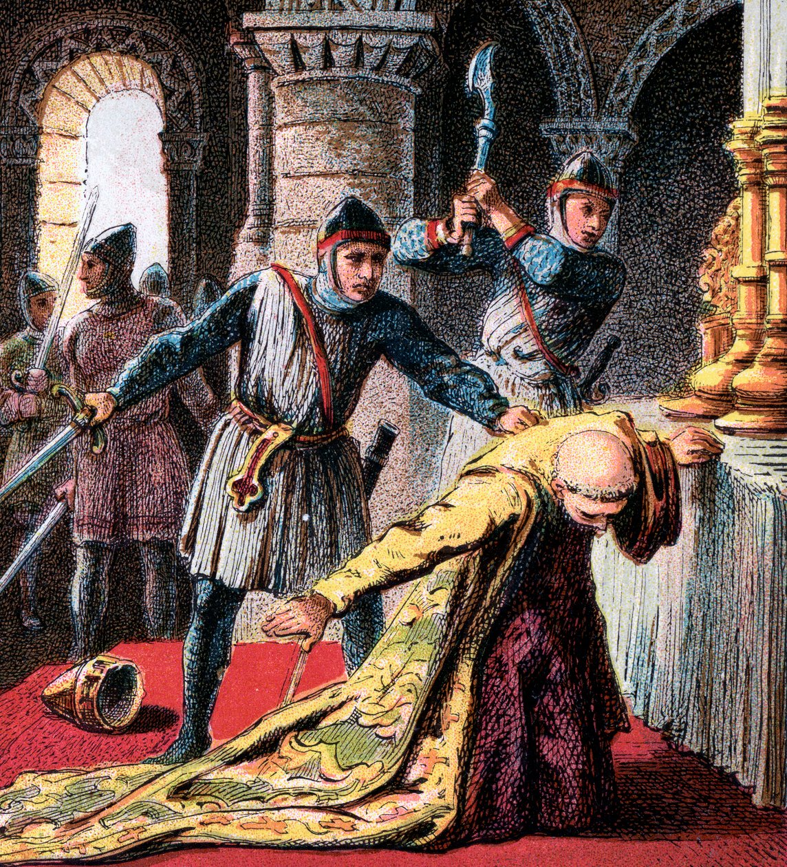 Vražda Thomase A Becketa, 1170, c1850 od Unbekannt