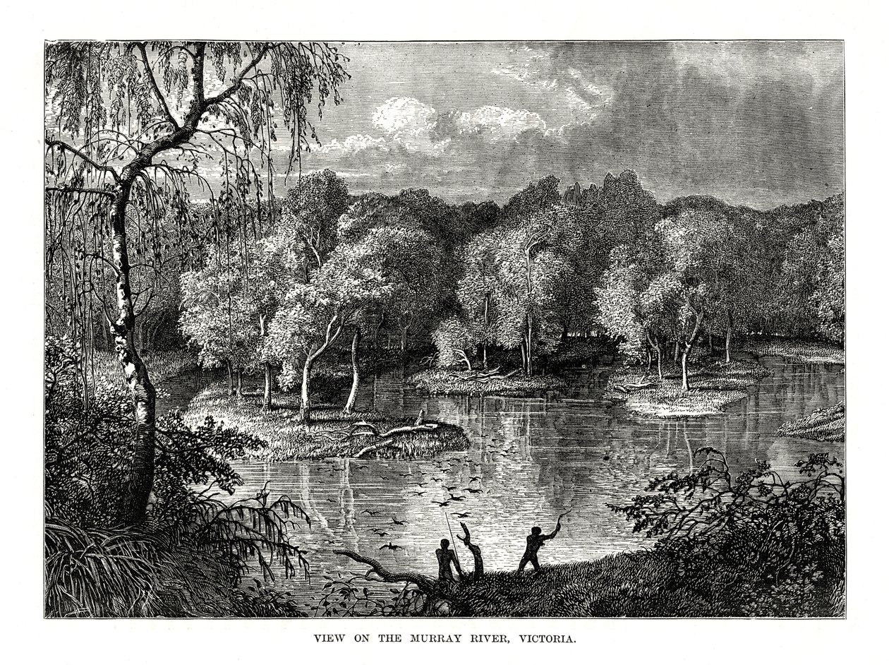 Murray River, Victoria, Austrálie, 1877 od Unbekannt