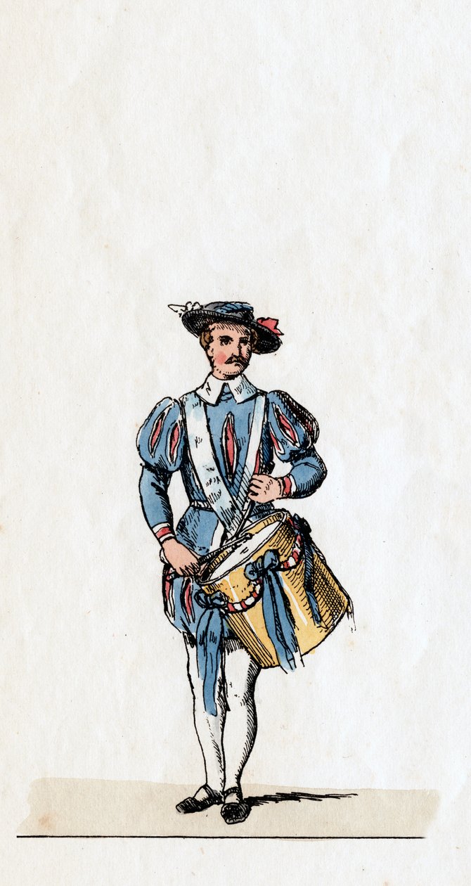 Hudebník, kostýmní návrhář pro Shakespearovu hru, Jindřich VIII., 19. století od Unbekannt