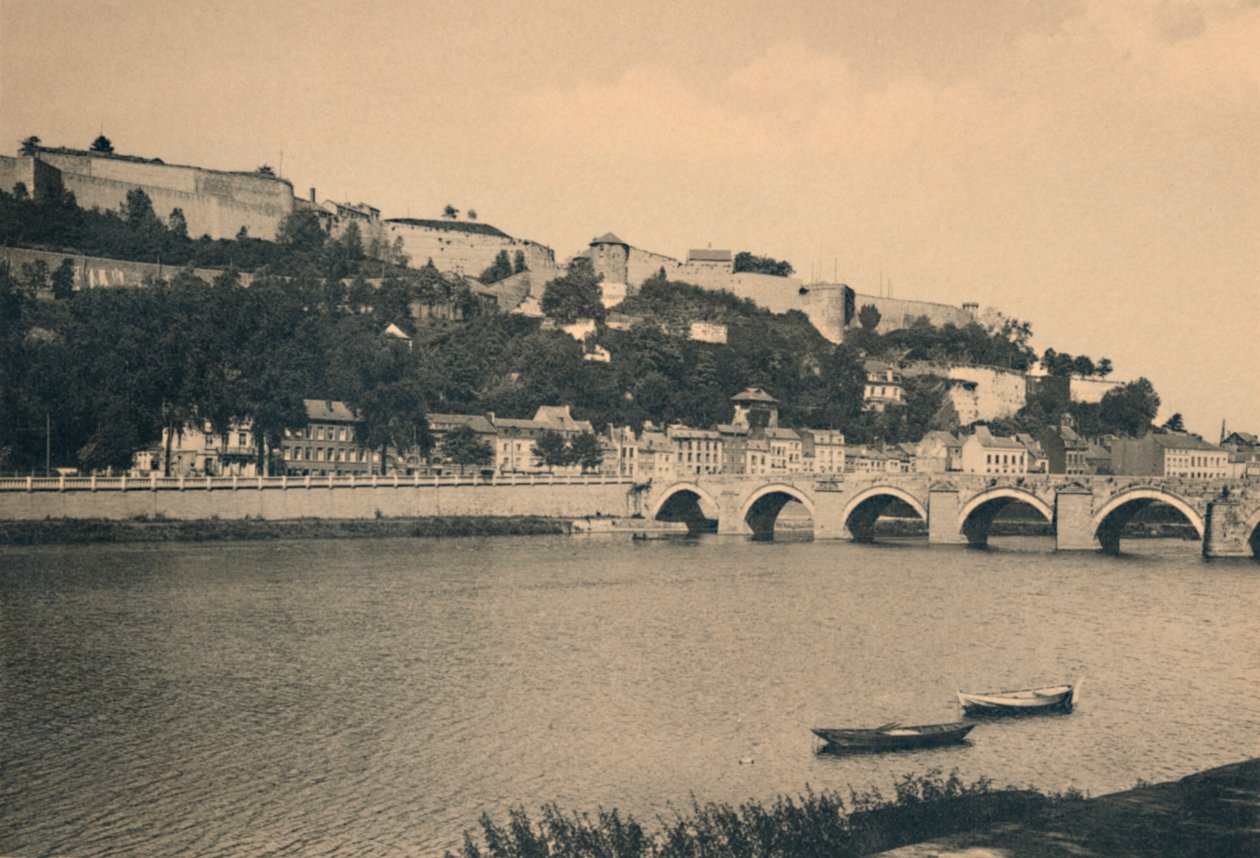Citadela Namur a Pont de Jambes, c1900 od Unbekannt