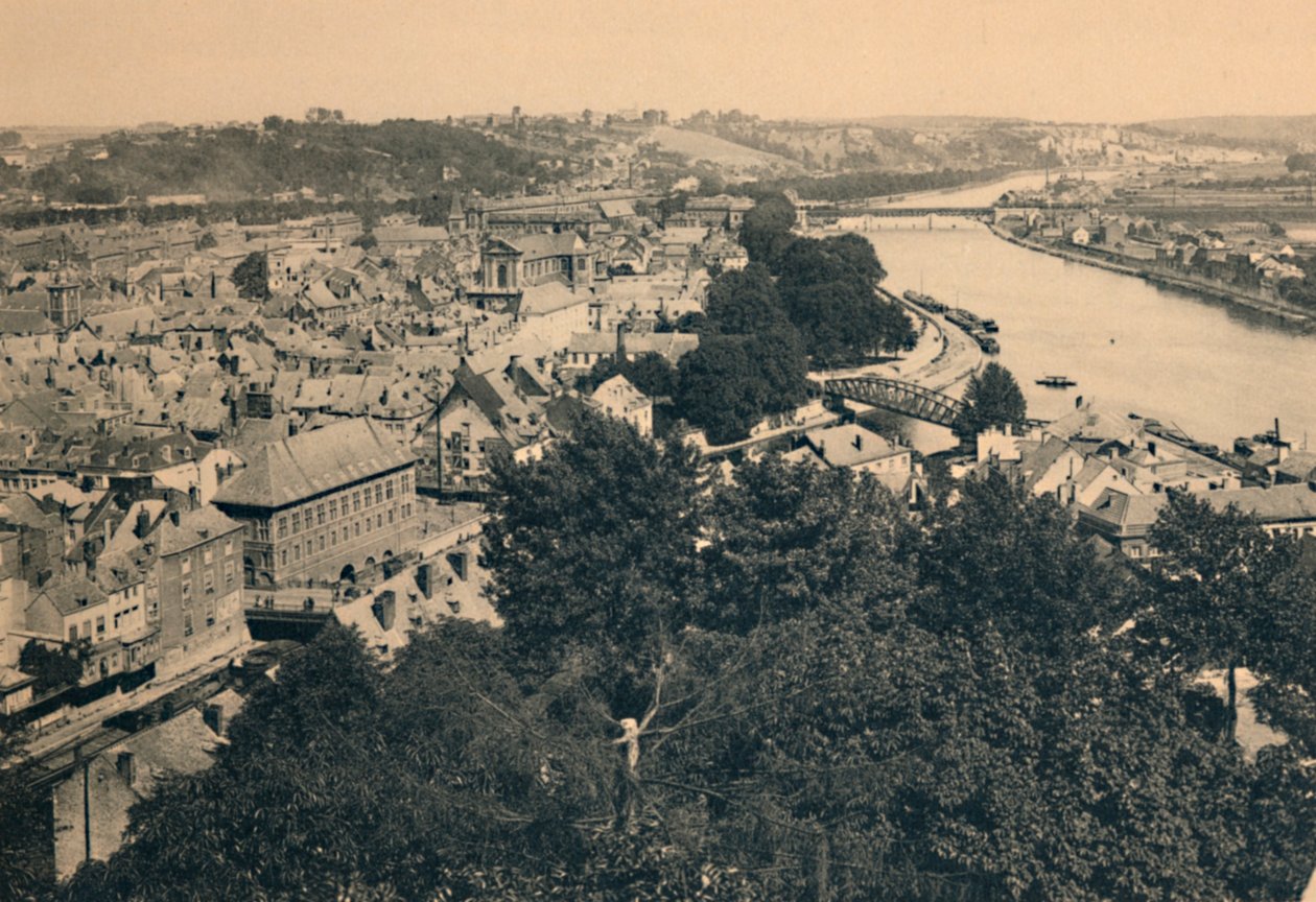 Namur. Vue de la Ville et Confluent de Sambre et Meuse, c1900 od Unbekannt