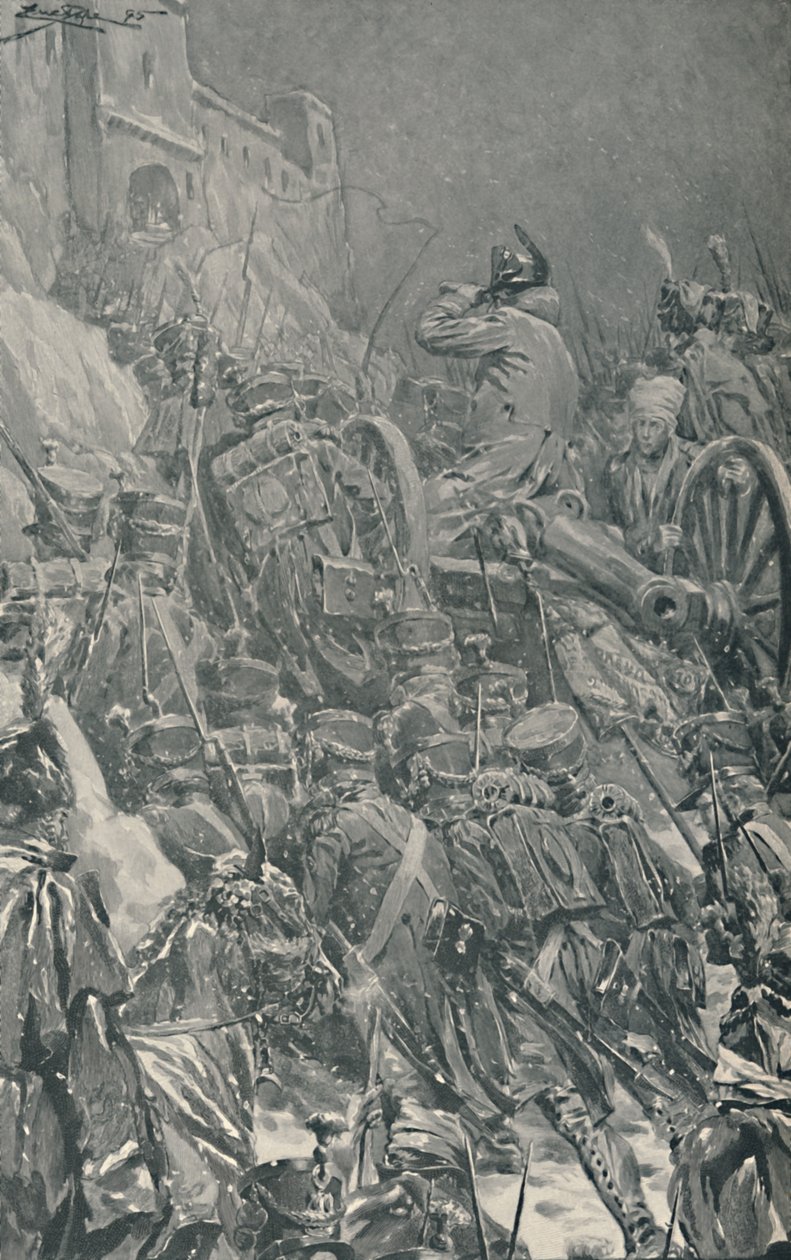 Napoleon...Dosažení kláštera na vrcholku pohoří Guadarrama, 1808, 1896. od Unbekannt