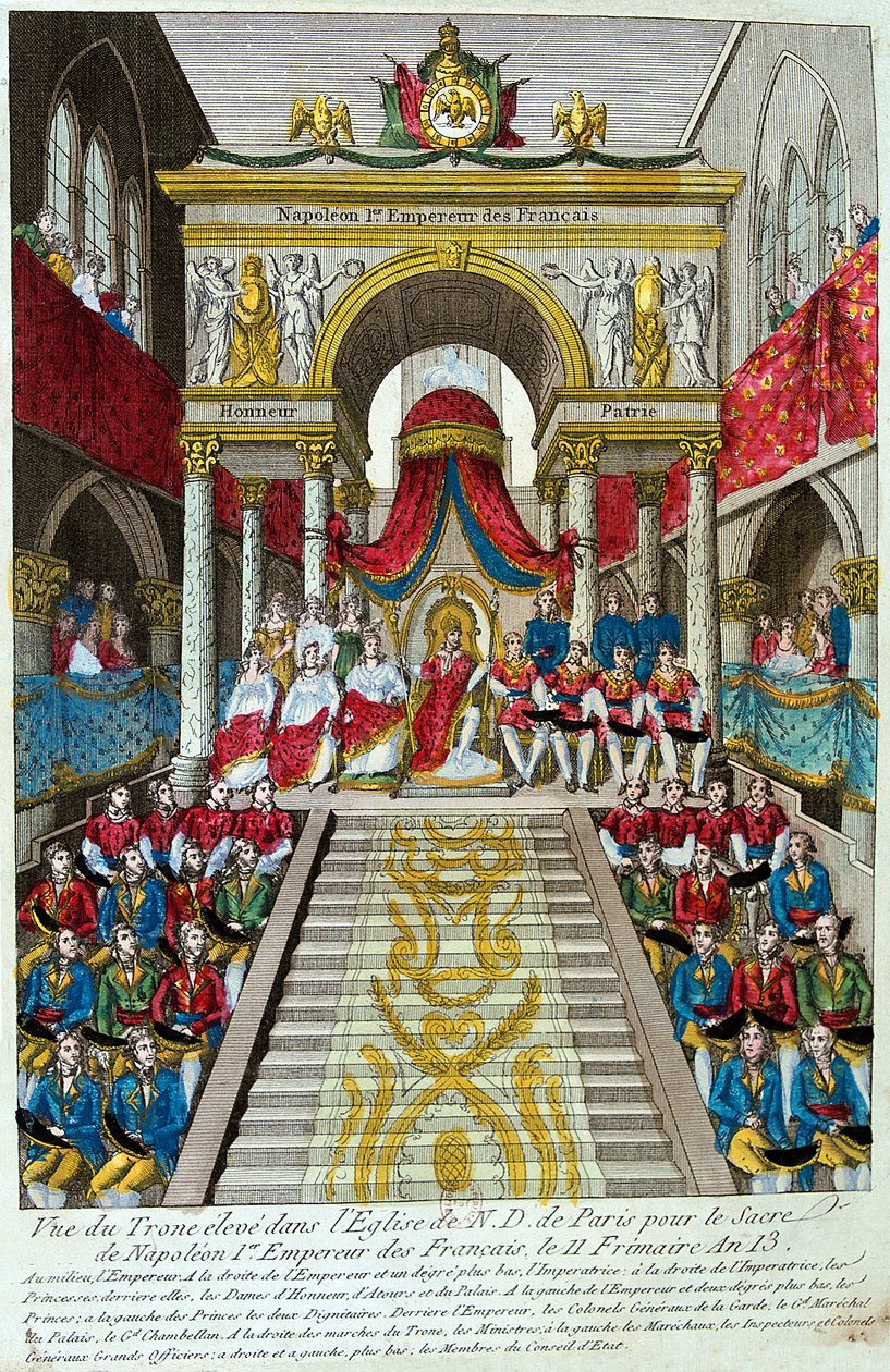 Napoleon Bonaparte je korunován císařem Napoleonem I., 2. prosince 1804, 19. století od Unbekannt