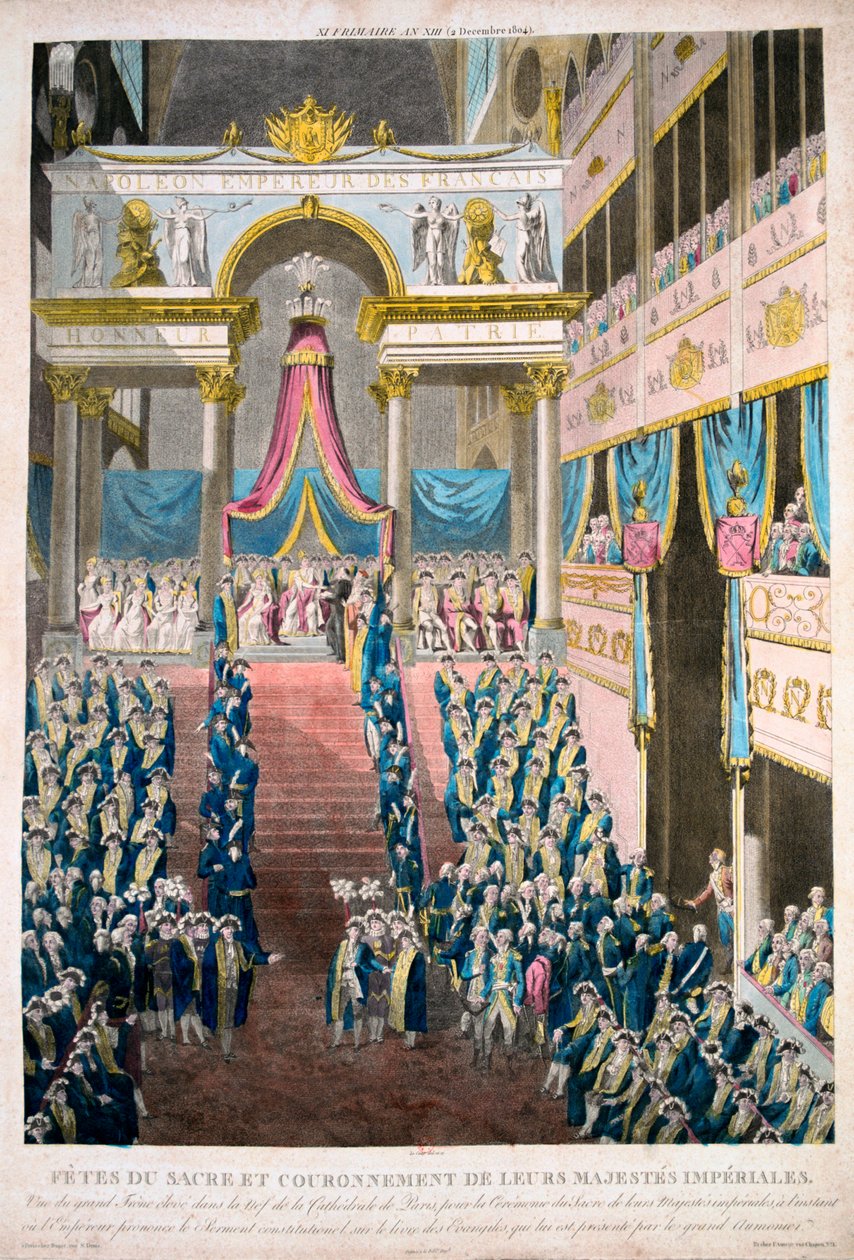 Napoleon Bonaparte je korunován císařem Napoleonem I., 2. prosince 1804, 19. století od Unbekannt