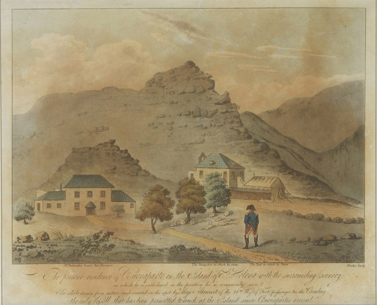 Napoleon Bonaparte na ostrově Svatá Helena, 1816 od Unbekannt