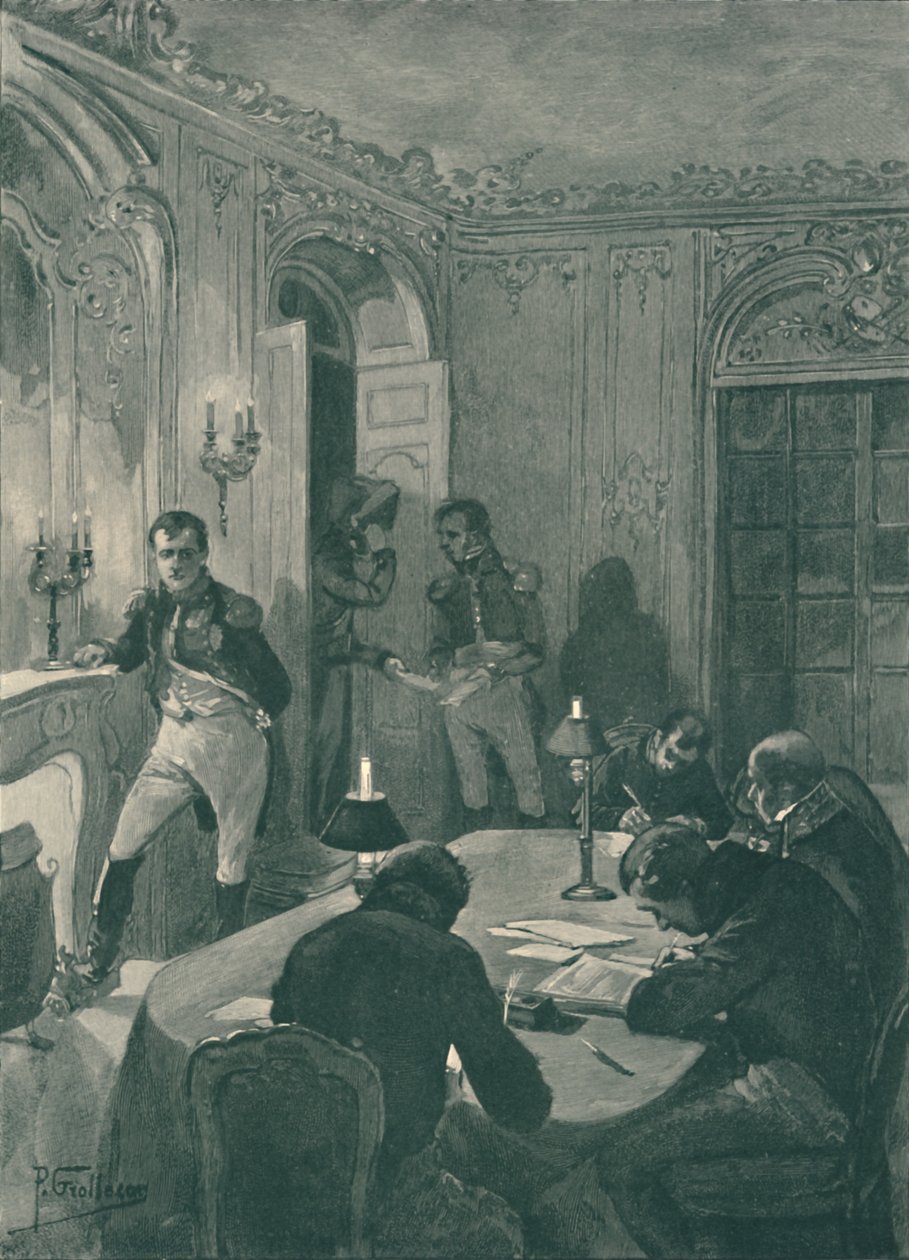 Napoleon diktuje svým tajemníkům, 1896 od Unbekannt