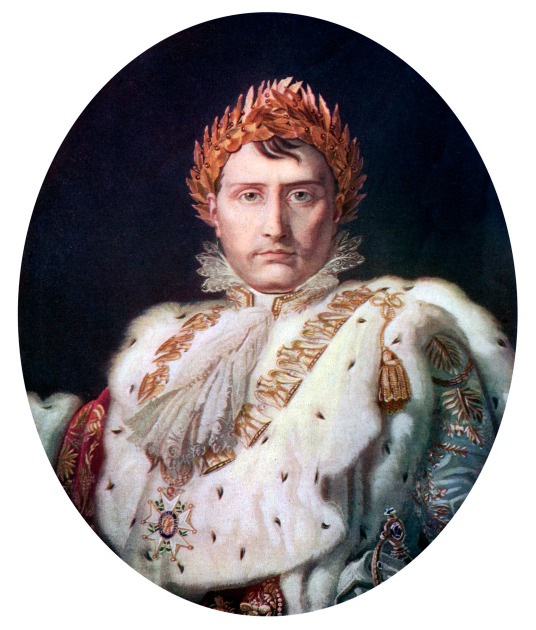 Napoleon I. ve svém korunovačním rouchu, c1804, c1920 od Unbekannt