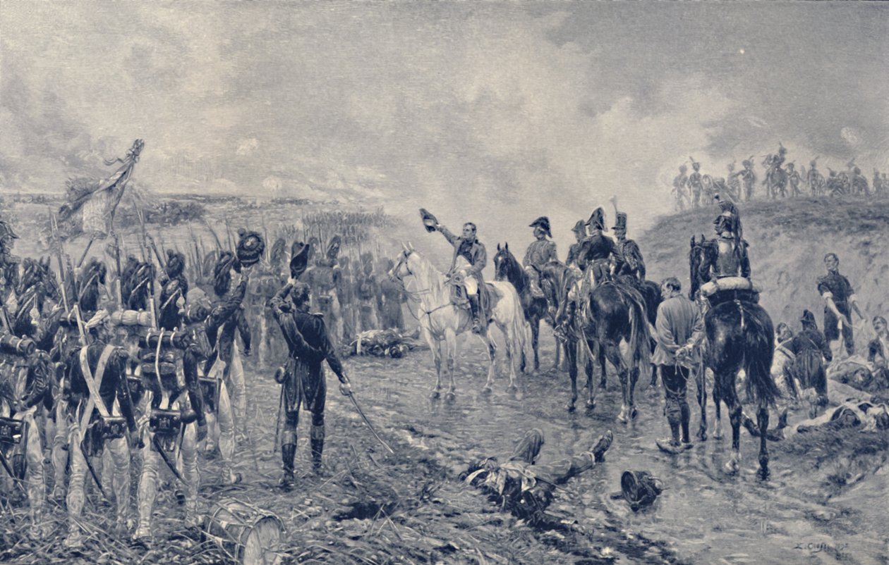 Napoleon a stará garda před Waterloo, 1815, 1896 od Unbekannt