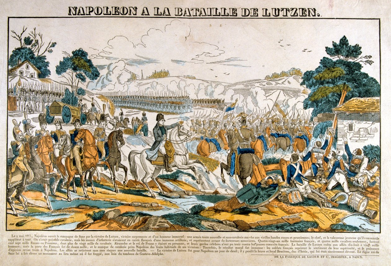 Napoleon v bitvě u Lutzen, 2. května 1813 od Unbekannt
