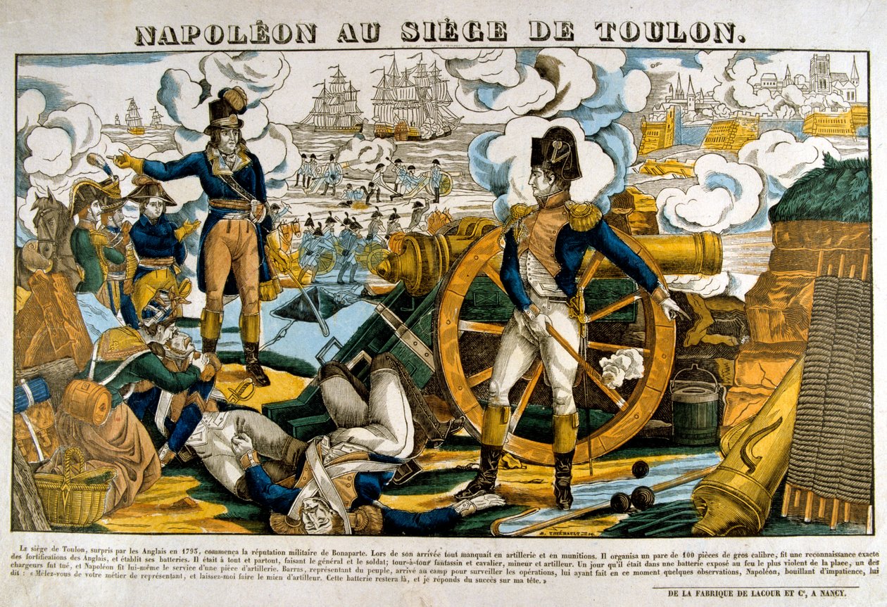 Napoleon při obléhání Toulonu, 1793, 19. století od Unbekannt