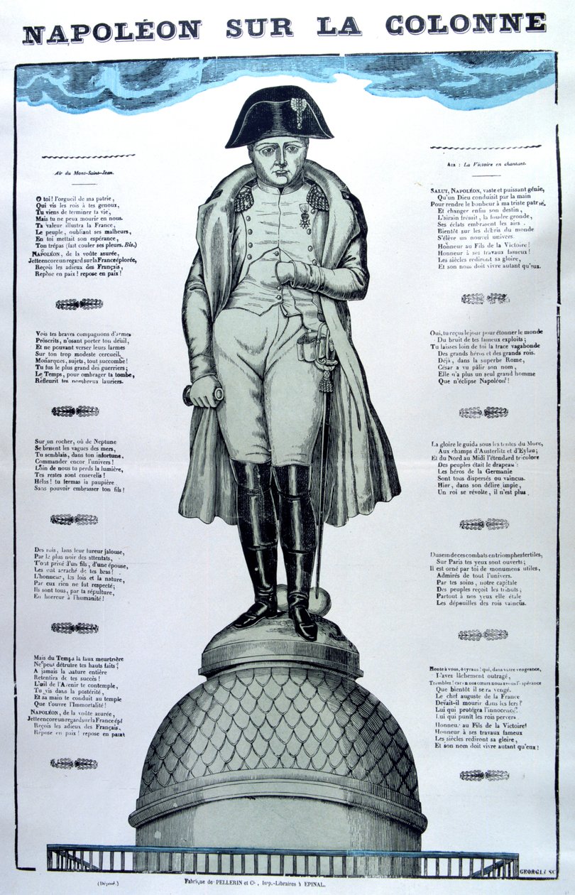 Napoleon na sloupu, 19. století od Unbekannt