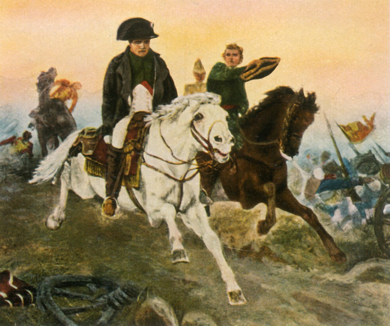 Napoleon na ústupu z Waterloo, 18. června 1815, 1936. od Unbekannt