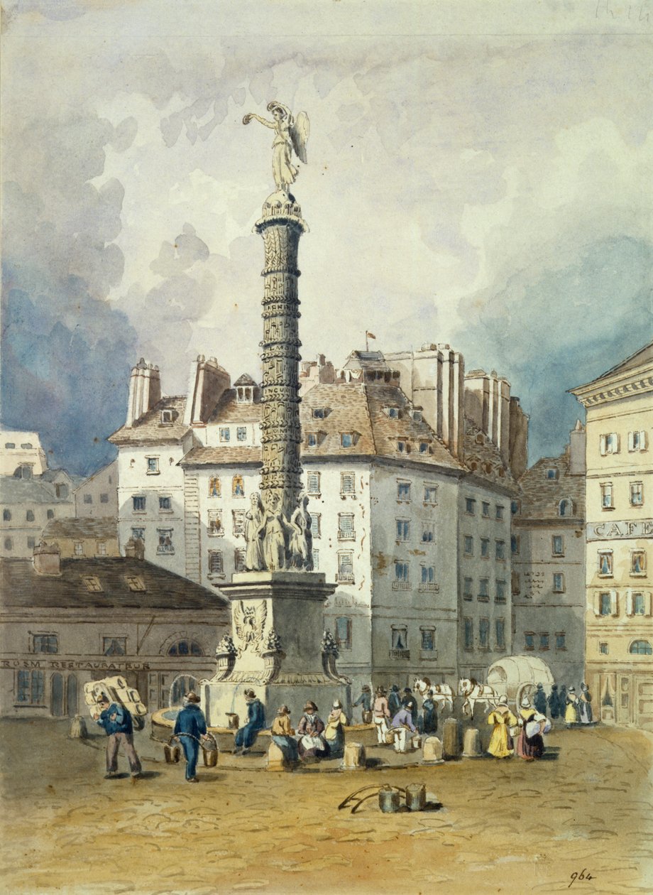 Napoleonův sloup, Place du Chatelet, Paříž, 19. století od Unbekannt