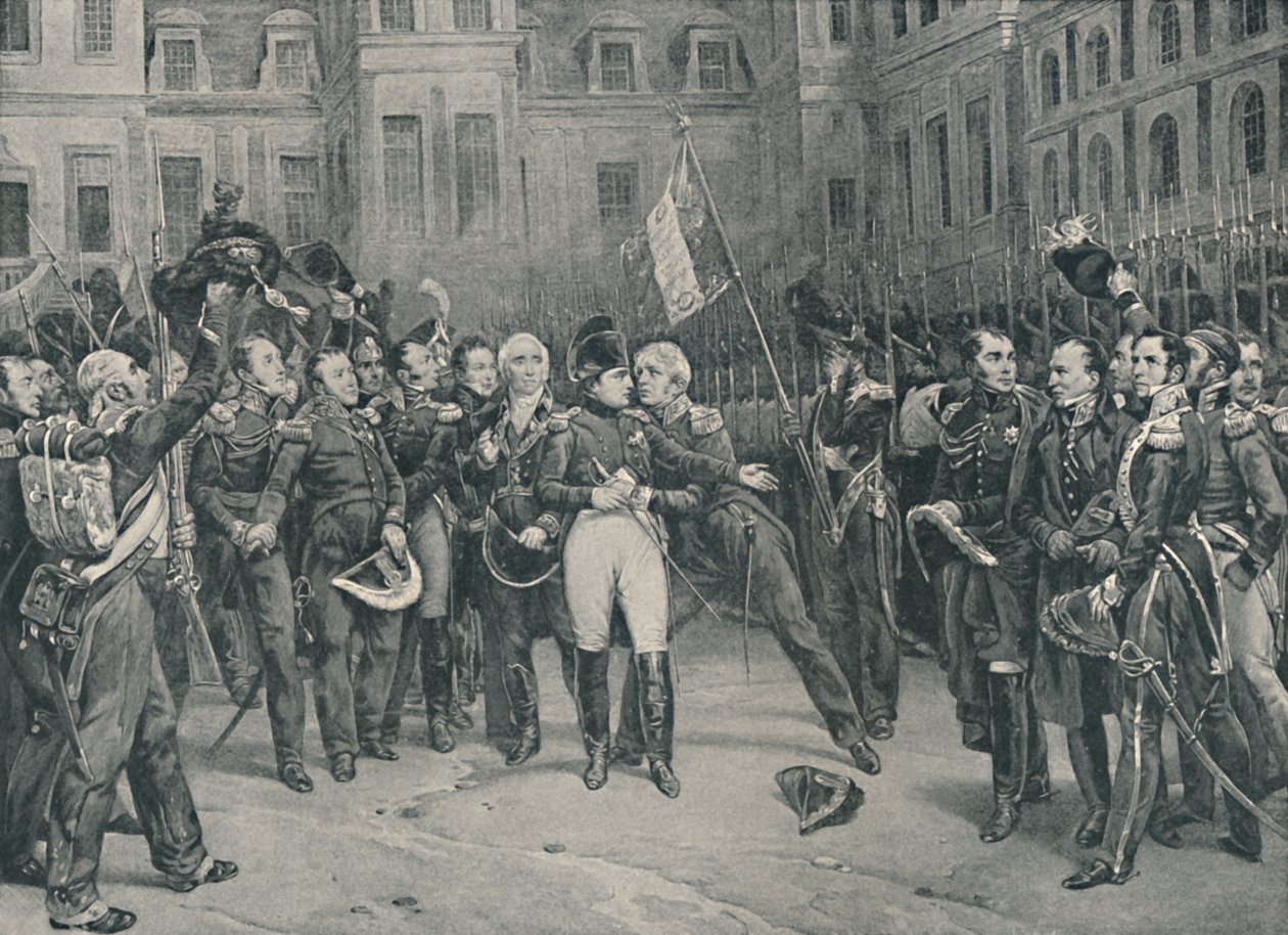 Napoleonovo rozloučení s císařskou gardou ve Fontainebleau, 20. dubna 1814, 1896 od Unbekannt