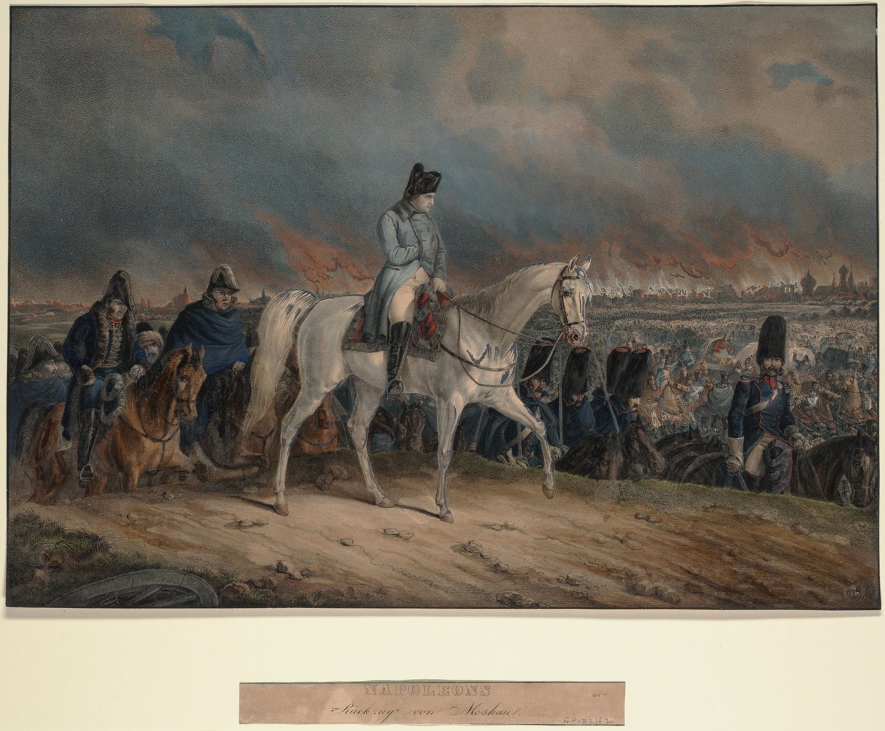 Napoleonův ústup z Moskvy, 1847 od Unbekannt