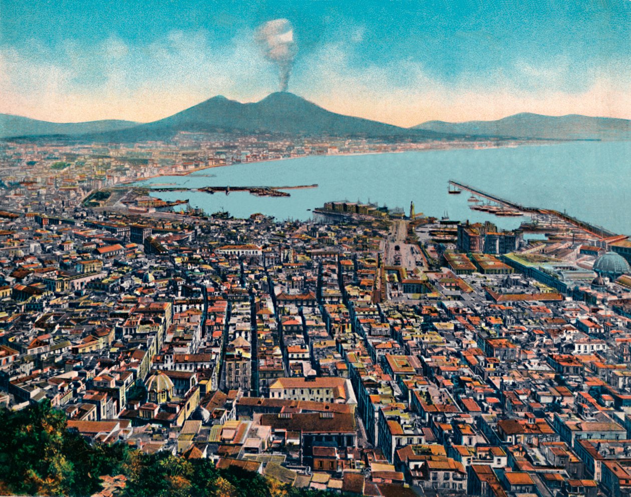Neapol - Panorama ze San Martina, pohled ze San Martina, c1900. od Unbekannt