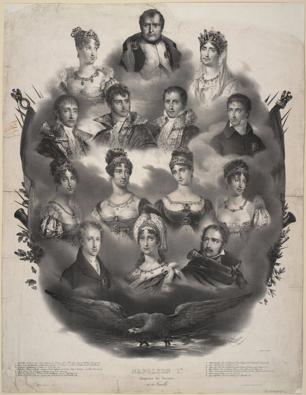 Napoleon I. Bonaparte a jeho rodina, 1832 od Unbekannt