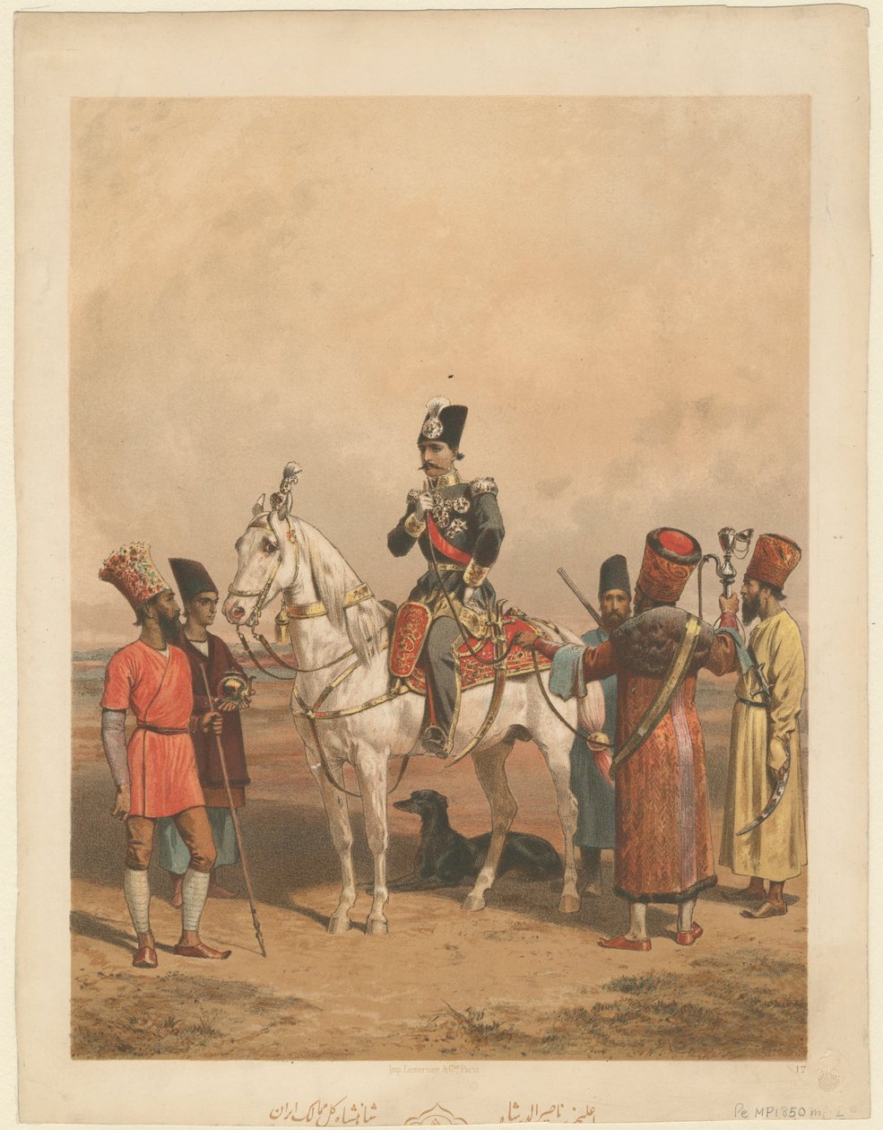 Nasser al-Din Shah Qajar 1831-1896, Shahanshah z Persie, c. 1850 od Unbekannt