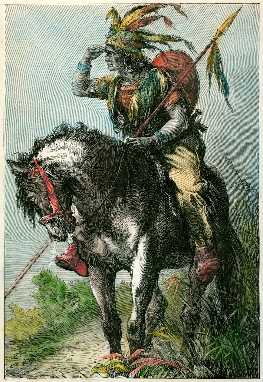 Indiánský zvěd, c1870 od Unbekannt