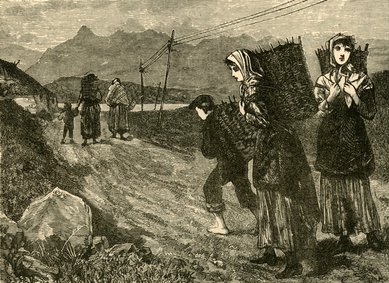 Domorodci jdou za rašelinou, 1898. od Unbekannt