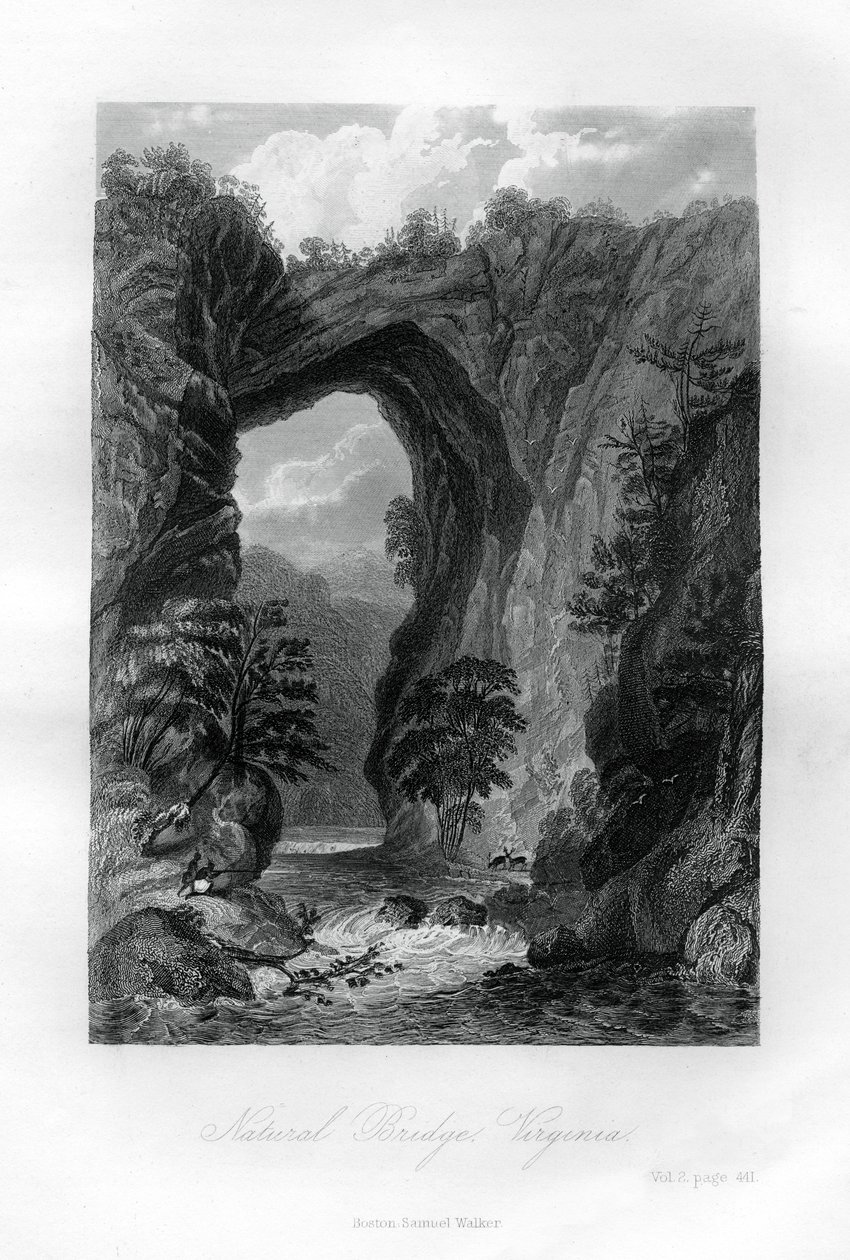 Natural Bridge, Virginia, USA, 1855 od Unbekannt