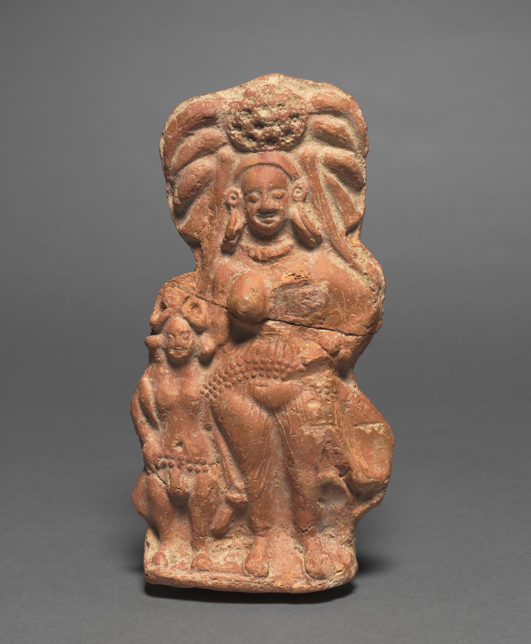 Divinity Yakshi s trpasličím hermafroditem, c. 100 před naším letopočtem. od Unbekannt