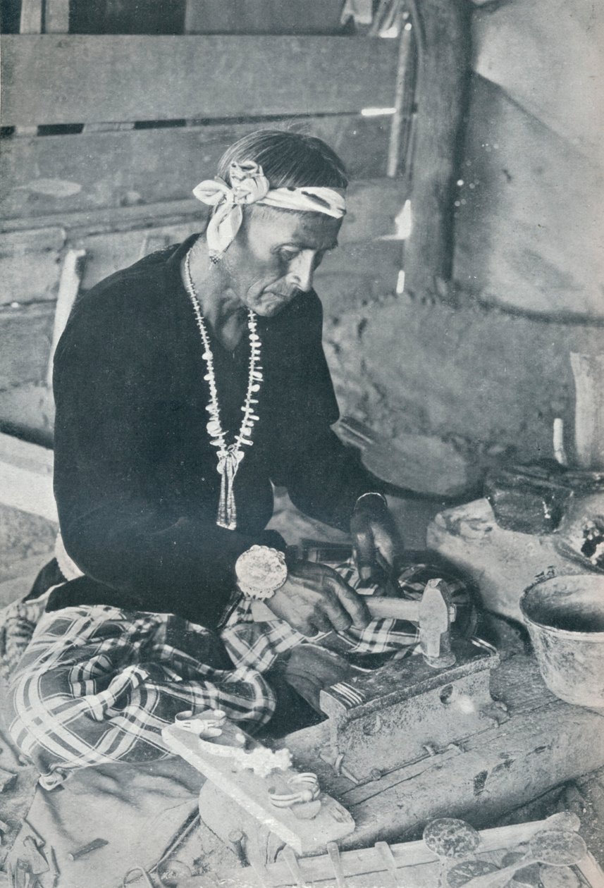 Stříbrné a tyrkysové šperky Navajo, 1931 od Unbekannt