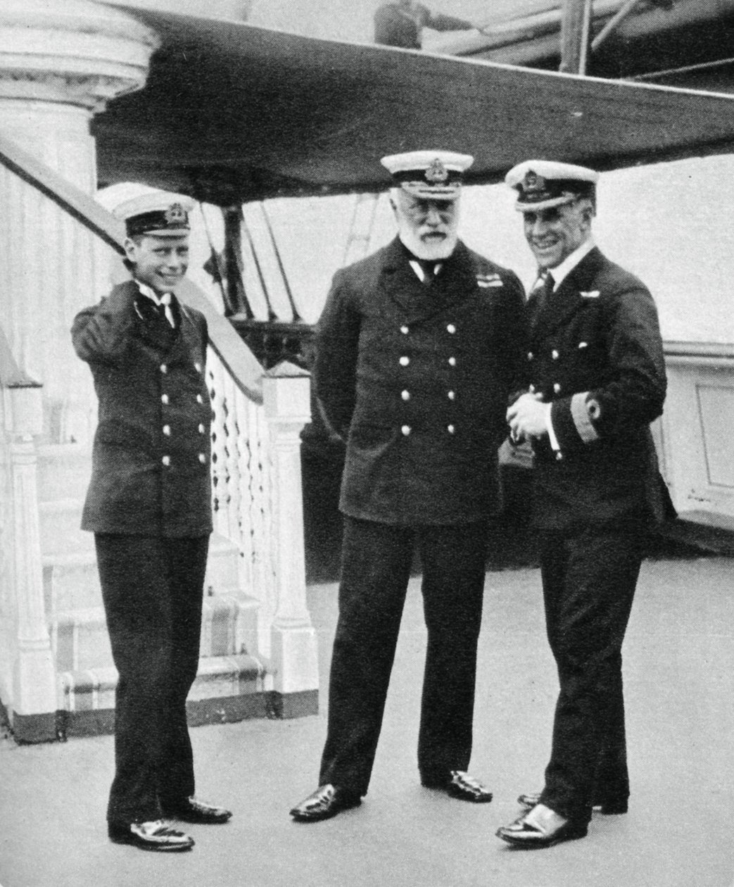 Kadet námořnictva Prince Albert s admirálem sirem Lewisem Beaumontem, 1912 od Unbekannt