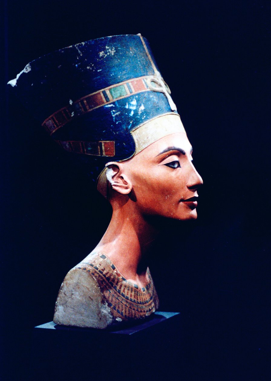 Nefertiti, egyptská královna a choť Achnatona, 14. století před naším letopočtem od Unbekannt