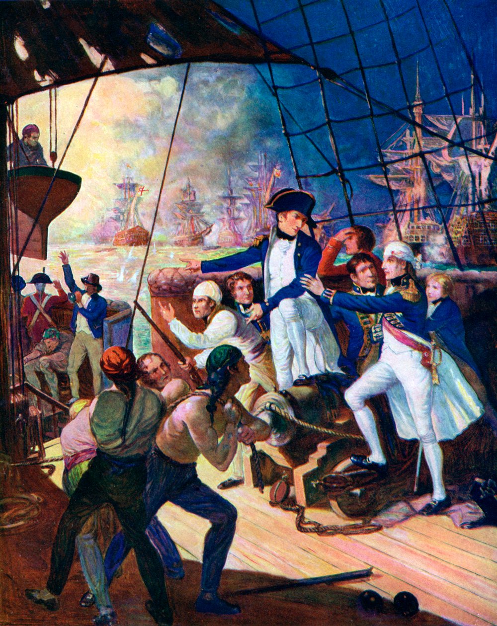 Nelson v bitvě na Nilu, 1798, c1920 od Unbekannt