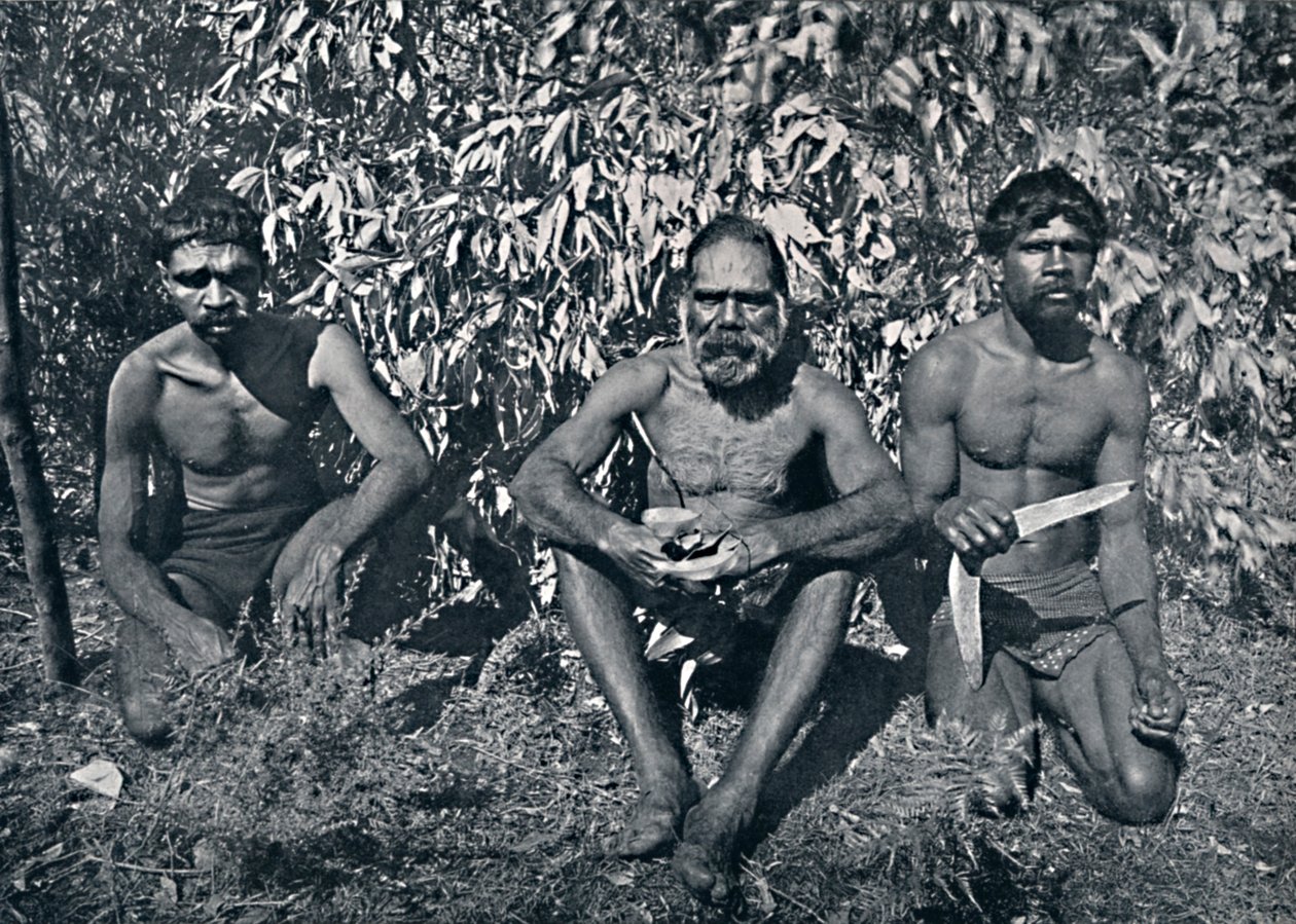 Domorodci z Nového Jižního Walesu - King Billy a jeho A.D.C.s, c1900. od Unbekannt