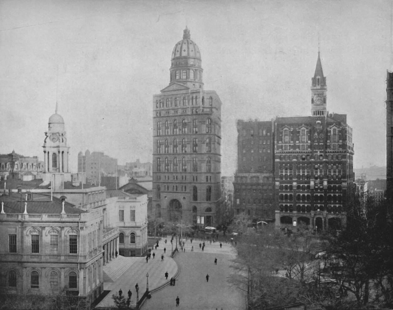 New York Newspaper Buildings, 19. století od Unbekannt