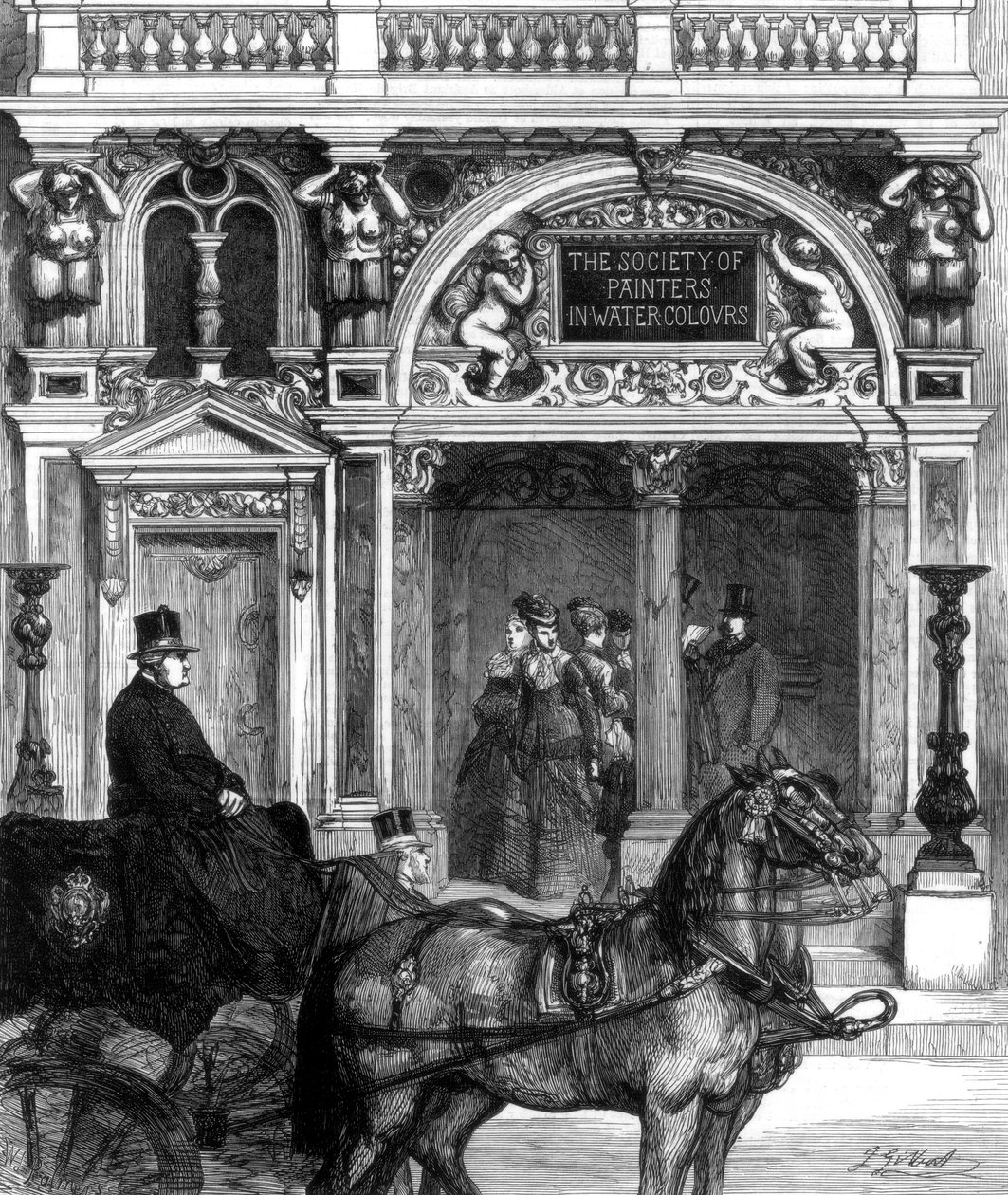 Nový vchod do galerie Society of Painters, Pall Mall East, Londýn, 1875 od Unbekannt