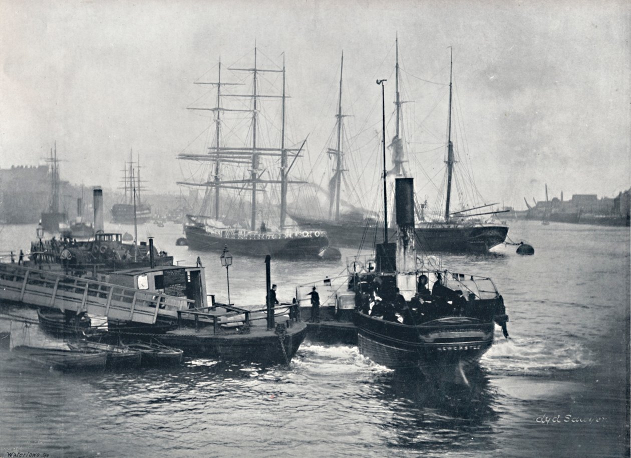 Newcastle-On-Tyne - Pohled na Tyne, 1895 od Unbekannt