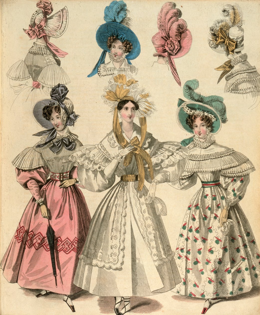 Nejnovější londýnská a pařížská móda, c1830-c1840 od Unbekannt