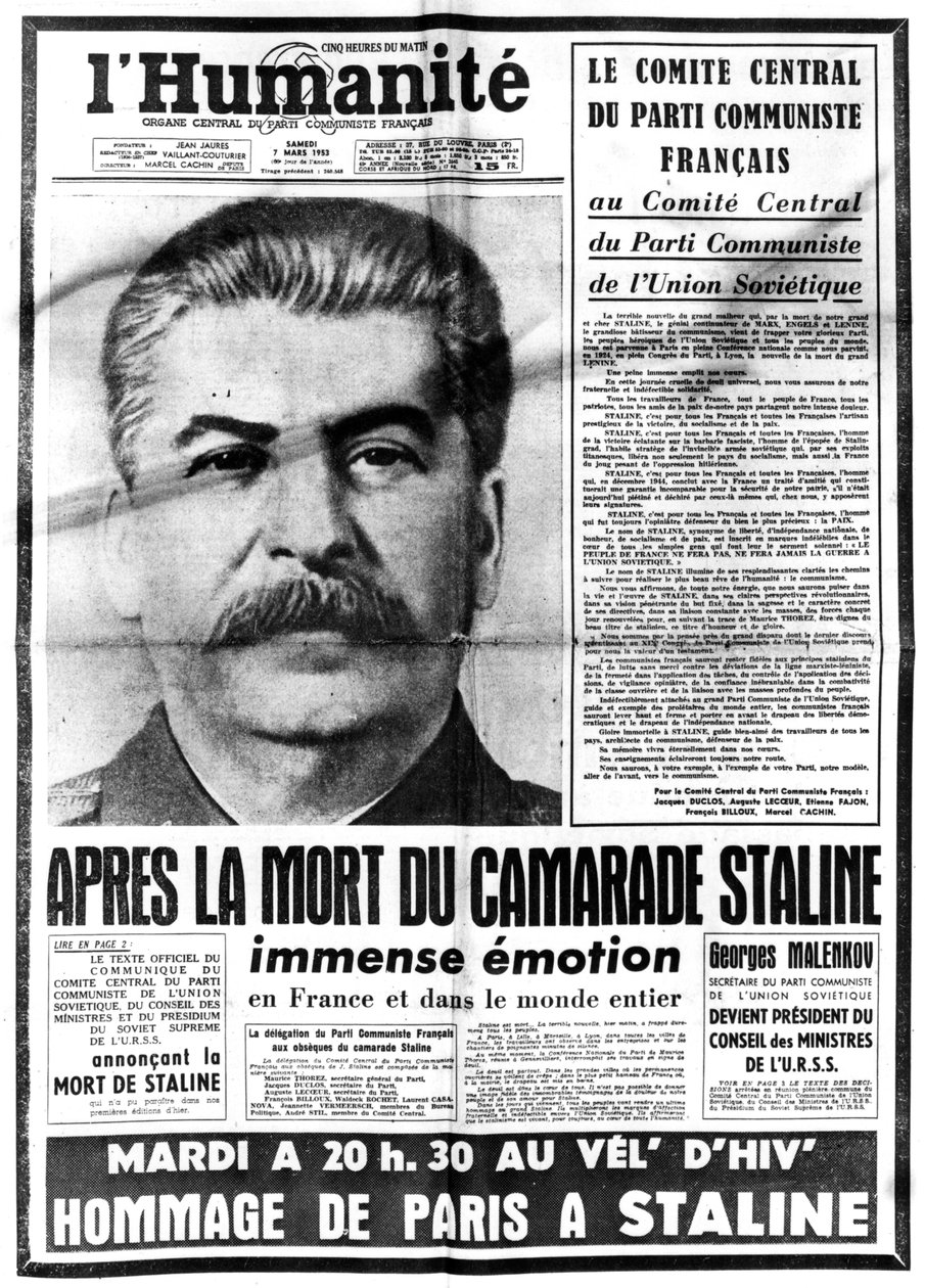Zpráva o Stalinově smrti, 7. března 1953 od Unbekannt