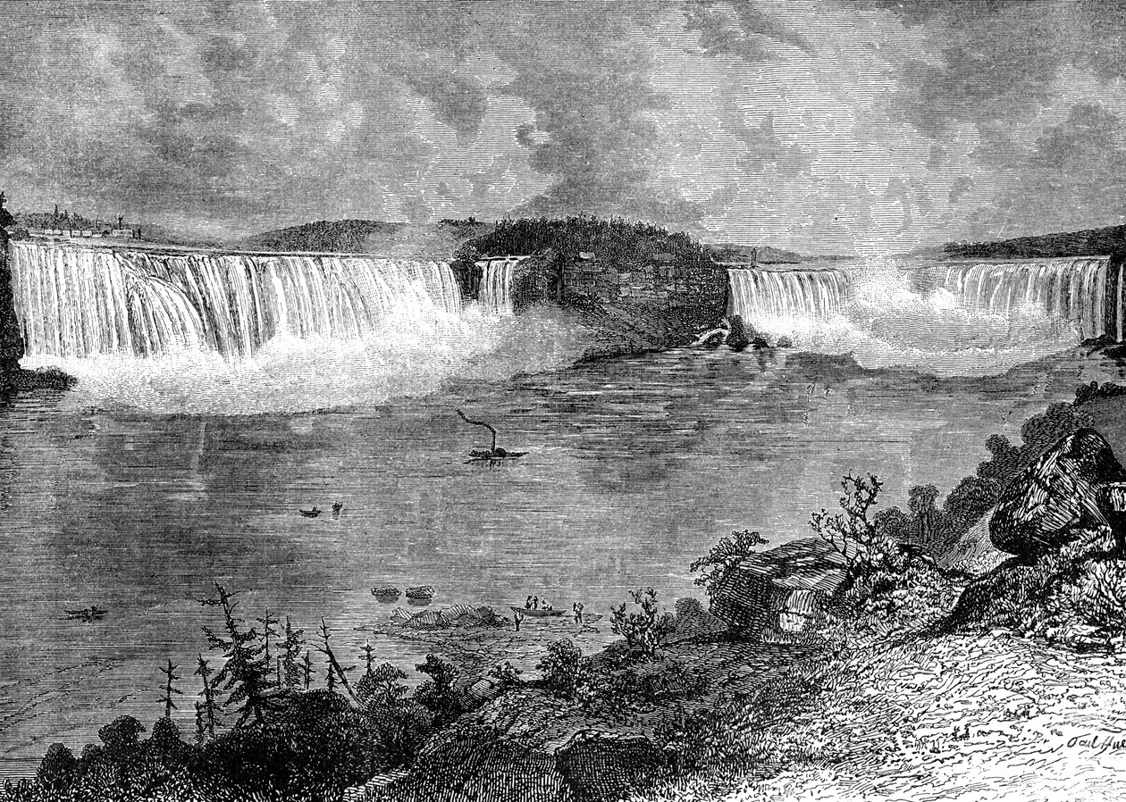 Niagarské vodopády, Kanada, 19. století. od Unbekannt