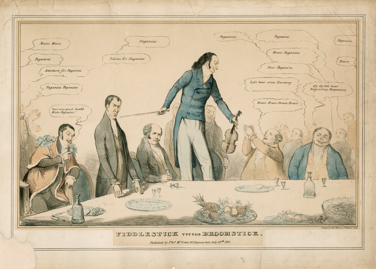 Niccolo Paganini - karikatura od Unbekannt