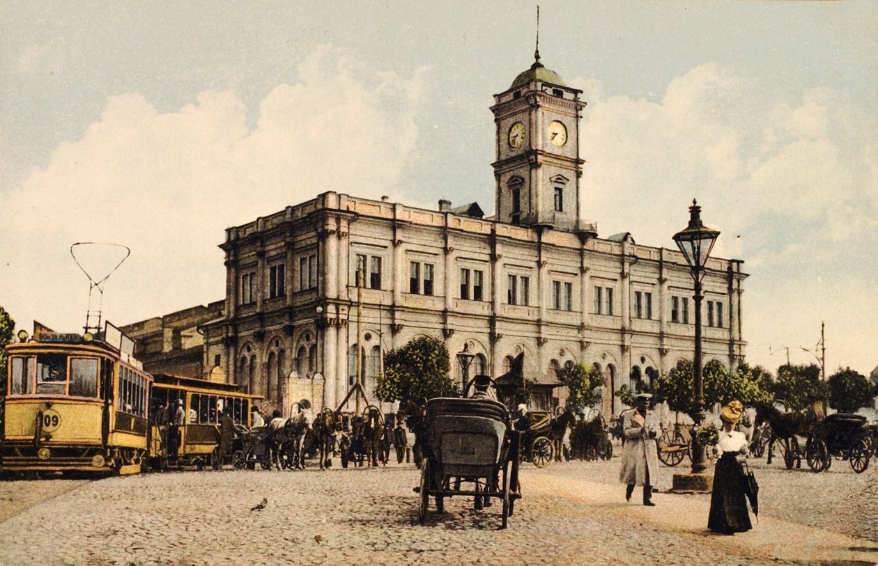Nádraží Nicholas, Kalanchyovskaya Square, Moskva, Rusko, c1904-c1905 od Unbekannt