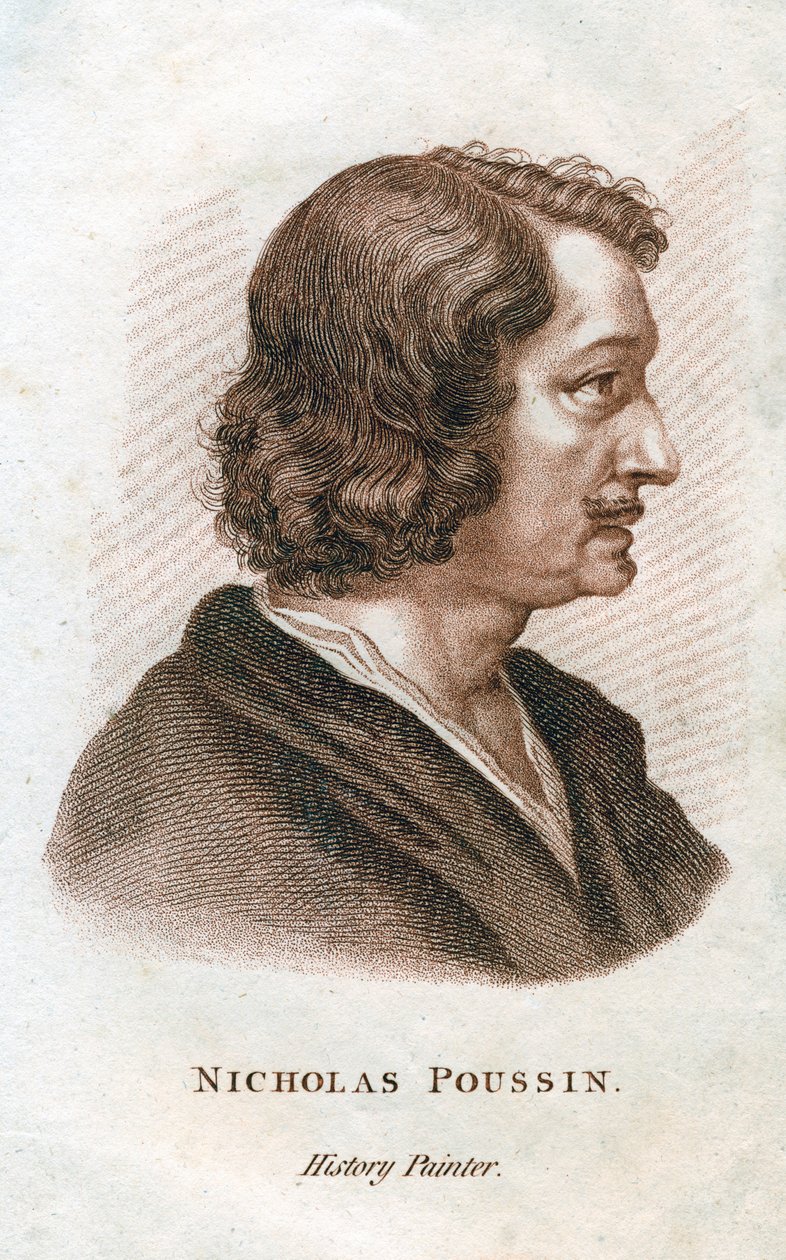 Nicolas Poussin, francouzský klasický malíř, c19 od Unbekannt