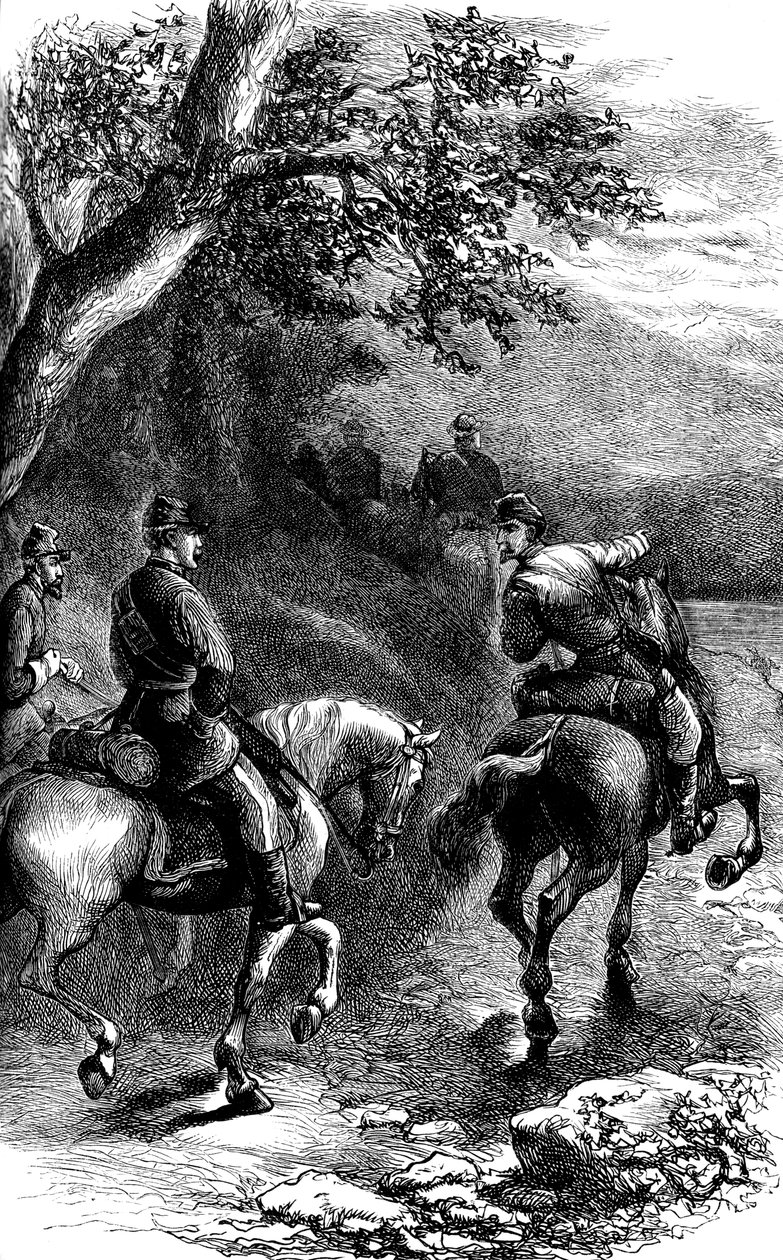 Noční pochod na Harpers Ferry, Virginie, c1861 c1880 od Unbekannt
