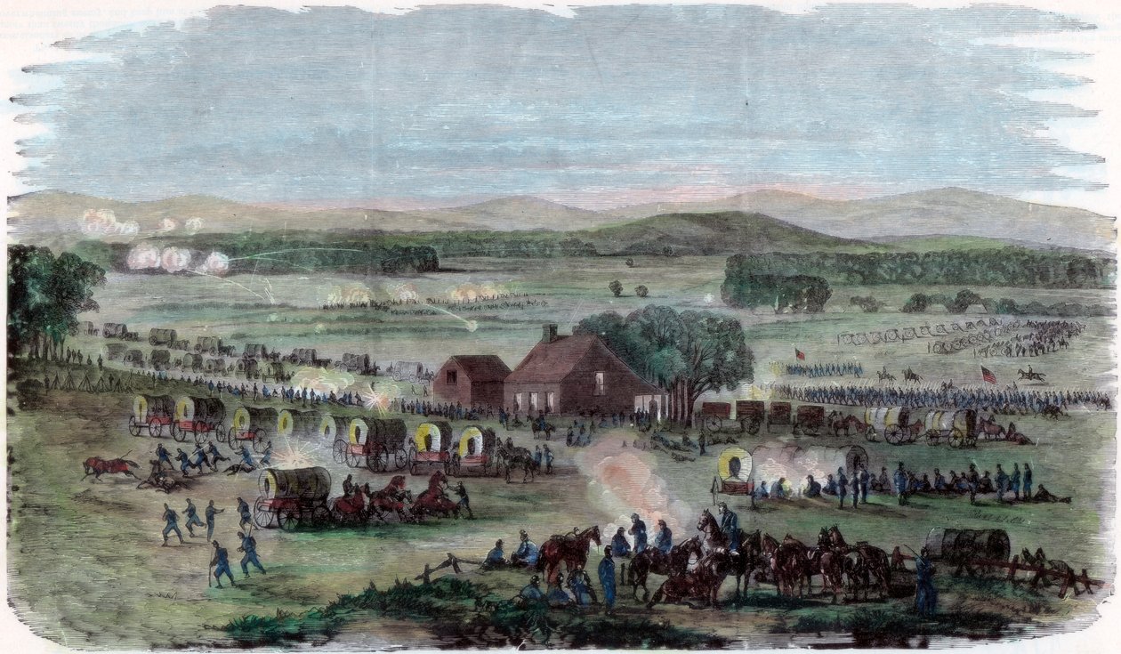 Night of the Battle Cedar Mountain, Culpeper County, Virginia, Americká občanská válka, 9. srpna 1862 od Unbekannt